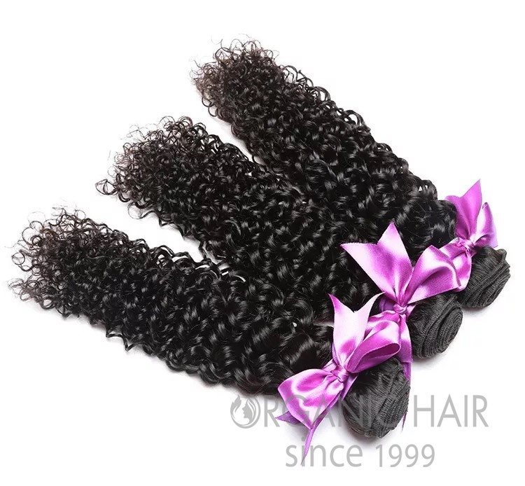 Curly remy human hair extensions